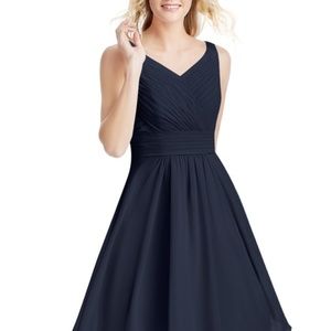 Navy blue Azazie 'Grace' bridesmaid dress, size 4